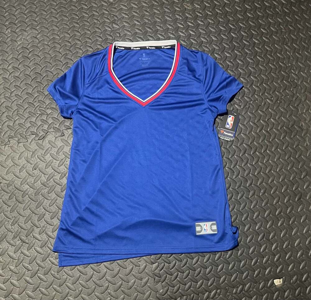Fanatics Los Angeles Clippers Women's Fast Break Blue V-Neck Jersey Medium